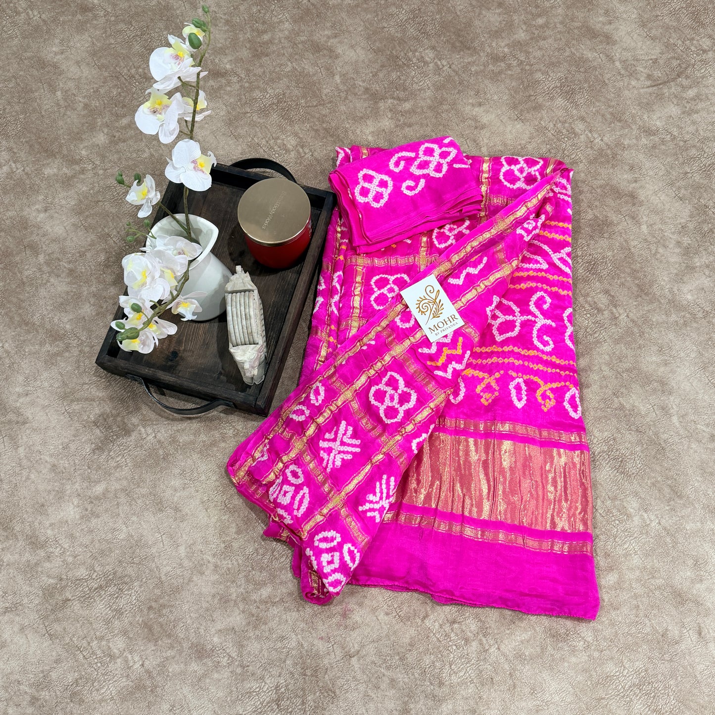 Pure Pink Gajji Silk