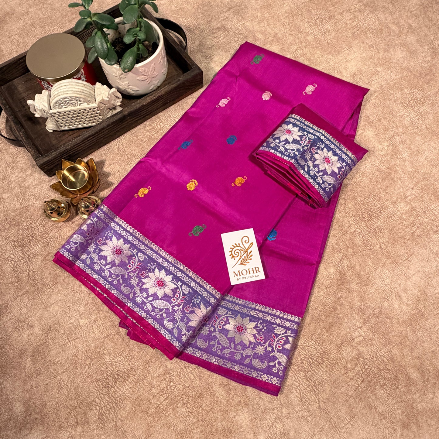 Light Purple Revival Pure Katan Baluchuri