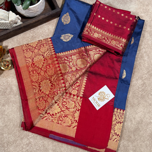 Ink blue/Maroon Pure Katan