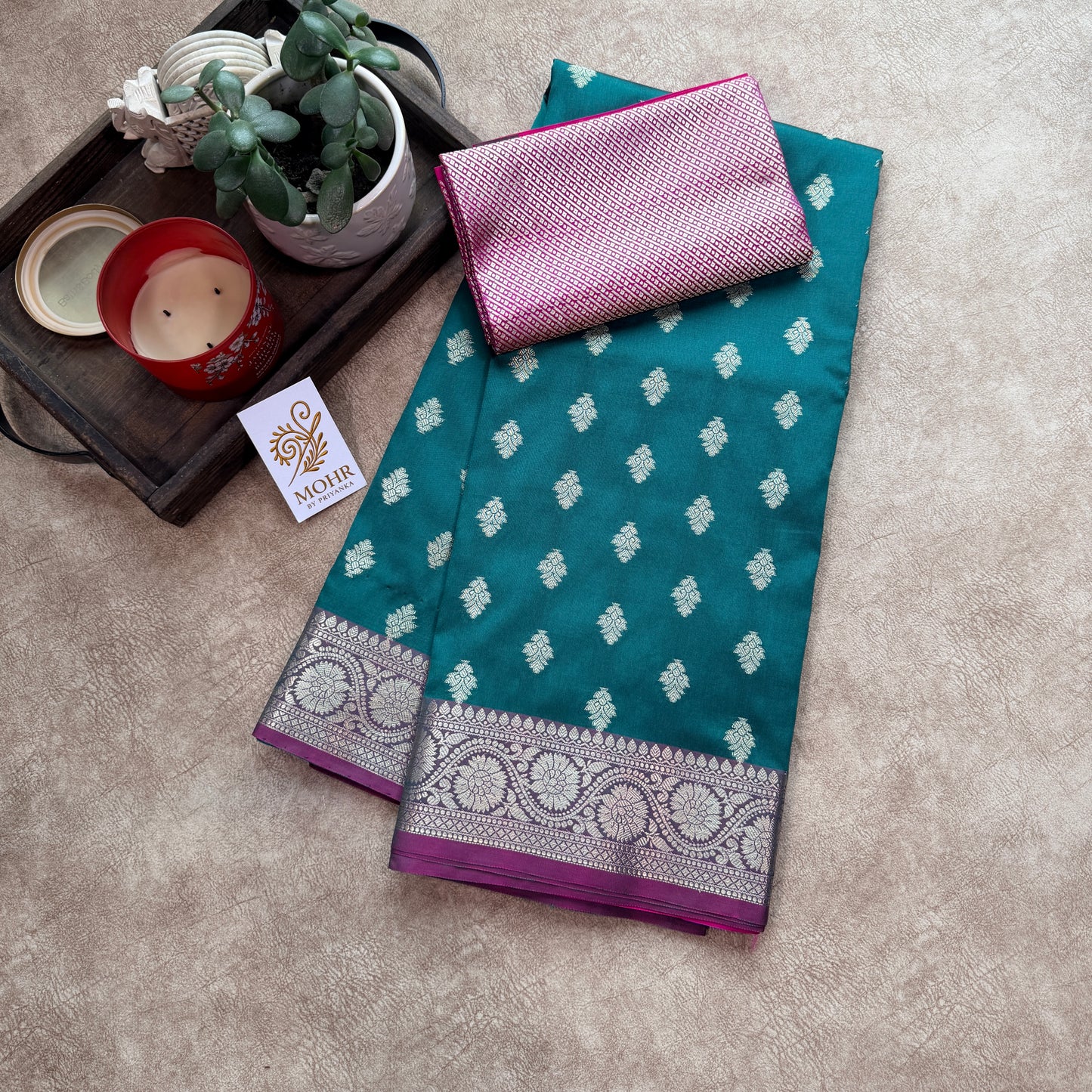 Rama Green/Magenta Soft silk