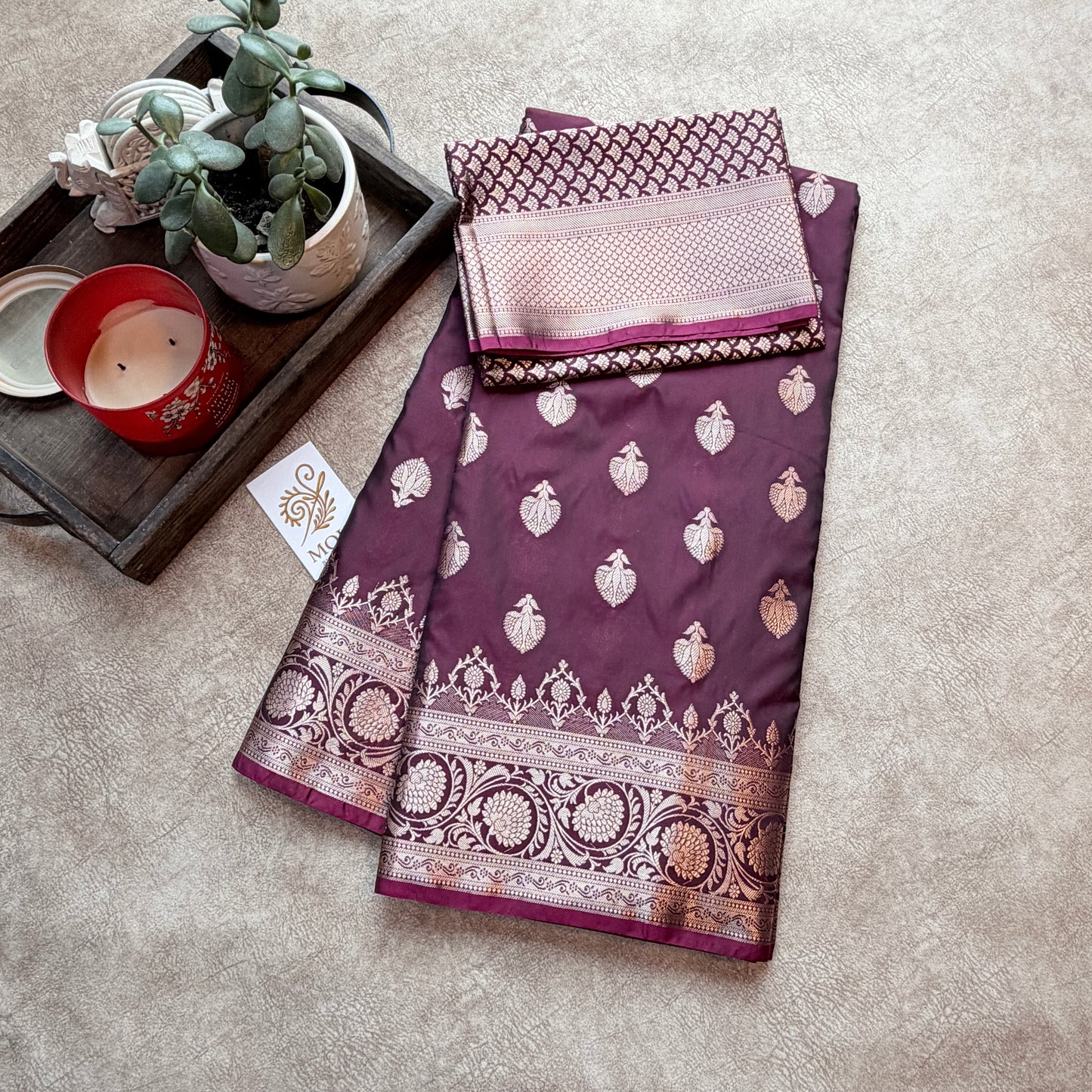 Wine Semi-Katan silk