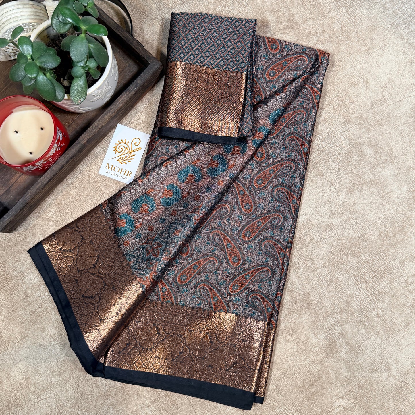 Black / grey Pashmina Jaal